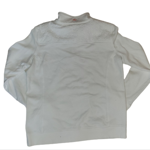 Vineyard Vines Eyelet Shep Shirt 1/4 Zip White Size Medium New Without Tags $125 - Picture 5 of 8